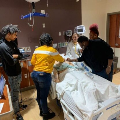 Learners from IMPACT program at Pathway High at a medical center