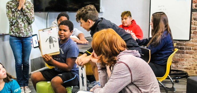 group of Embark Education learners in a classroom