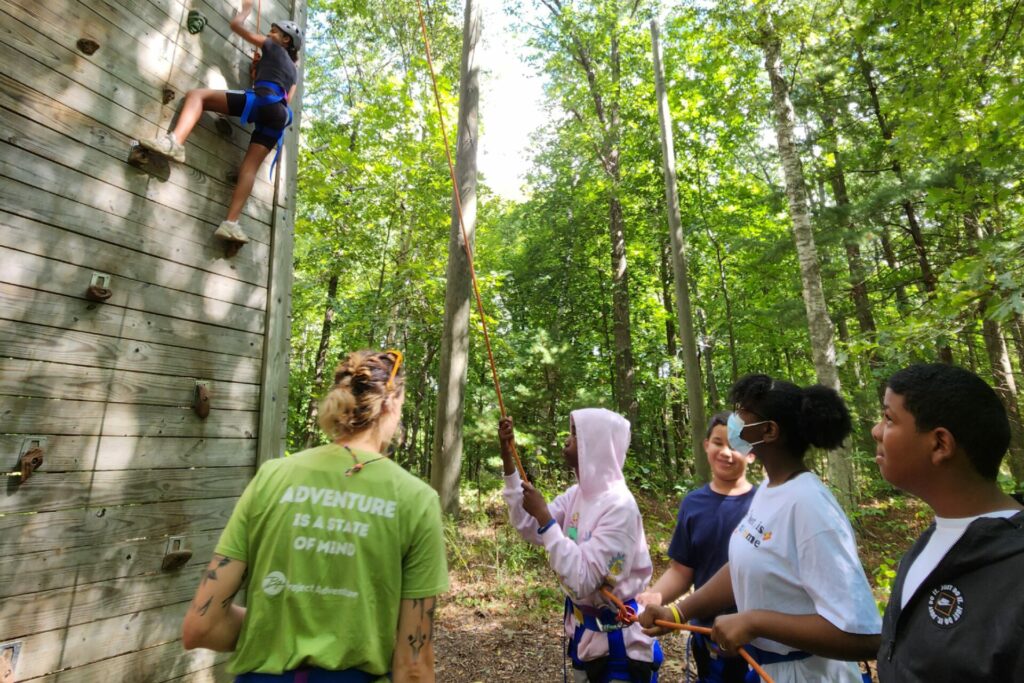 group of learners from WPS institute during a Project Adventure trip