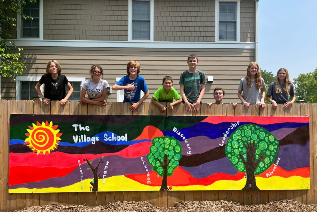 Group photo of learners at The Village School