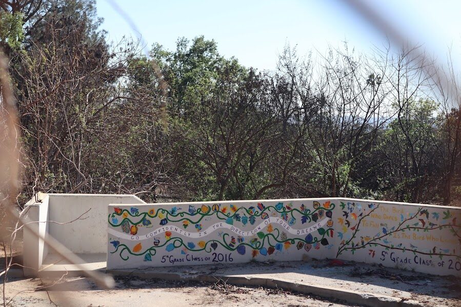 The 5th grade class of 2016 mural post-fire (Photo by Kian Hladky)